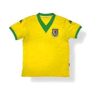Kappa Wales 2006-07 Away Jersey Mens Size XL National Team Football Yellow‎